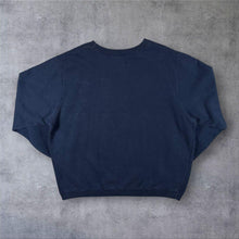 Load image into Gallery viewer, Vintage 90s BUM Equipment 72 Sweatshirt Navy Made in Canada Size 40 Boxy
