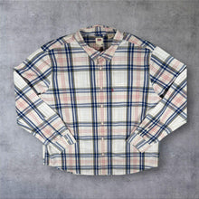 Load image into Gallery viewer, Levis Mens Shirt XL White Navy Red Plaid Check Standard Fit Red Tab Long Sleeve
