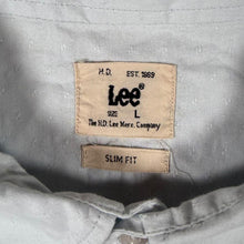 Load image into Gallery viewer, Lee  "Slim Fit"Western Style Light Grey Long Sleeve Popper Cotton Shirt
