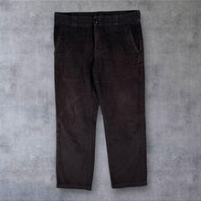 Load image into Gallery viewer, Dickies Corduroy Trousers W32 Black Straight Leg Workwear Skate Chino Pants 34 x 30
