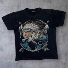 Load image into Gallery viewer, Early 00’s Best Line Native American Wolf Nature Graphic T-Shirt
