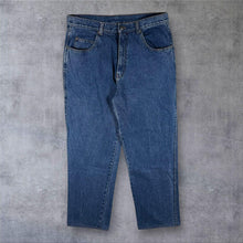 Load image into Gallery viewer, Vintage Brutus Jeans Mens Blue Denim 36L 36 x 29 Straight Leg Mod Northern Soul
