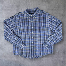 Load image into Gallery viewer, Ralph Lauren Mens XXL 100% Linen Shirt Blue Plaid Check Button Down Pony
