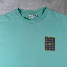 Load image into Gallery viewer, Weird Fish "Not Weird Just Different" Cartoon Spellout Graphic Turquoise T-Shirt
