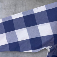 Load image into Gallery viewer, Crafted By Lee Blue White Plaid Check Long Sleeve Cotton Shirt
