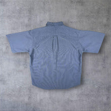 Load image into Gallery viewer, Vintage Orvis Shirt L Blue Micro Check Made in Hong Kong Short Sleeve
