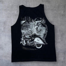 Load image into Gallery viewer, Early 00’s Rock Sport Biker Wolf Wildlife Graphic Vest Top
