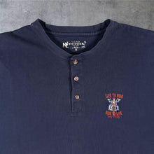 Load image into Gallery viewer, Vintage Y2K Big Dogs Biker Henley T Shirt XXL Live To Ride Motorcycle Embroidered
