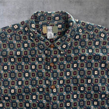 Load image into Gallery viewer, Vintage 90s City Streets Shirt Mens Large XL Geometric Abstract Ramie Short Sleeve
