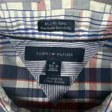 Load image into Gallery viewer, Tommy Hilfiger Mens M 15.5-16 Custom Fit Plaid Check 2 Ply Button Down Shirt
