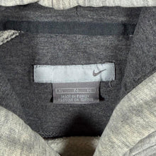 Load image into Gallery viewer, Early 00's Nike Embroidered Big Logo Spellout Colour Block Distressed Grey Hoodie
