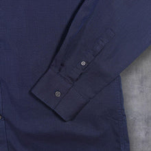 Load image into Gallery viewer, DKNY Mens Navy Micro Dot Shirt 16.5 Collar Slim Fit 100% Cotton Long Sleeve
