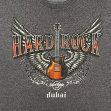 Load image into Gallery viewer, Hard Rock Cafe "Dubai" Tourist Souvenir Spellout Graphic Grey Cotton T-Shirt
