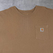 Load image into Gallery viewer, Carhartt "Loose Fit" Mini Pocket Logo Brown Distressed Cotton T-Shirt
