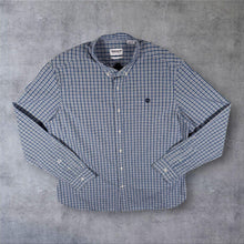 Load image into Gallery viewer, Timberland "Slim Fit" Blue White Check Cotton Long Sleeve Button-Down Shirt
