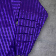 Load image into Gallery viewer, Early 00's Erima Mini Felt Logo Purple Collared Long Sleeve Sports Jersey Top
