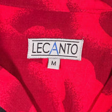 Load image into Gallery viewer, Vintage Lecanto Hawaiian Tropical Pattern Red Viscose Short Sleeve Shirt
