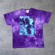 Load image into Gallery viewer, Vintage 90's Mary Elizabeth Art Designs Abstract Floral Ink Art Patch Tie Dye T-Shirt
