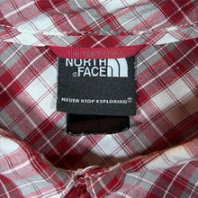 Load image into Gallery viewer, The North Face TNF Red Plaid Check Short Sleeve Cotton Polyester Shirt
