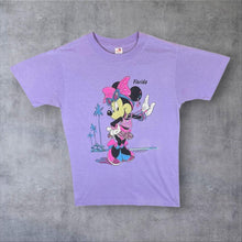 Load image into Gallery viewer, Vintage 80's Sherry Disney "Florida" Minnie Mouse Purple Souvenir Single Stitch T-Shirt
