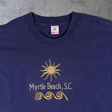 Load image into Gallery viewer, Vintage 90s Myrtle Beach SC T Shirt Single Stitch Embroidered USA Large Navy
