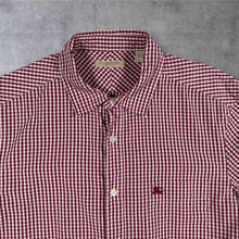 Load image into Gallery viewer, Burberry Brit Mens M Red Gingham Check Shirt 100% Cotton Long Sleeve
