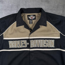 Load image into Gallery viewer, Harley Davidson American Legend Shirt Mens XL Embroidered Black Brown Biker
