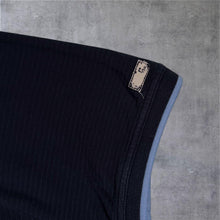 Load image into Gallery viewer, Vintage Adidas Embroidered Mini Logo Navy Blue Cotton Short Sleeve V-Neck T-Shirt
