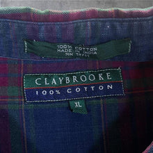 Load image into Gallery viewer, Vintage Claybrooke Tartan Plaid Check Long Sleeve Button-Up Cotton Shirt
