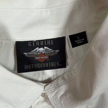 Load image into Gallery viewer, Harley Davidson Genuine MotorClothes 1903 Racing Mechanic Shirt White L
