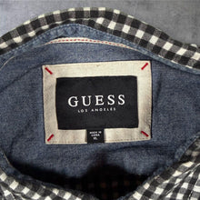 Load image into Gallery viewer, Guess Los Angeles Black White Gingham Check Long Sleeve Cotton Shirt
