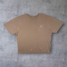 Load image into Gallery viewer, Carhartt "Loose Fit" Mini Pocket Logo Brown Distressed Cotton T-Shirt
