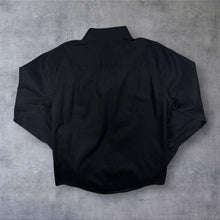 Load image into Gallery viewer, Calvin Klein Mens Black Self Stripe Shirt 15.5 32/33 Slim Fit Formal Medium
