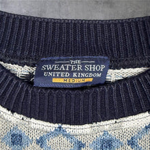 Load image into Gallery viewer, Vintage 90s The Sweater Shop Jumper Medium Geometric Fair Isle Knit Made UK
