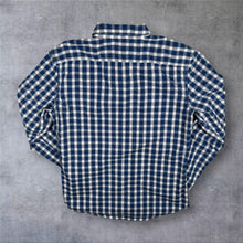 Load image into Gallery viewer, Levi's "Slim" Blue White Plaid Check Long Sleeve Shirt
