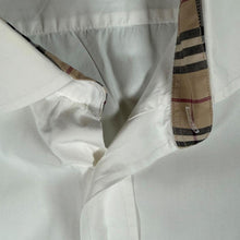 Load image into Gallery viewer, Burberry London Shirt Mens 42 Large White Slim Fit Nova Check Collar
