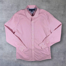 Load image into Gallery viewer, Tommy Hilfiger Mens Pink Pinstripe Shirt 15.5 32/33 Formal Business Long Sleeve
