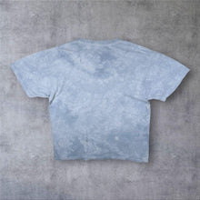 Load image into Gallery viewer, Jerzees (2011) White Tiger Animal Wildlife Graphic Blue Tie Dye T-Shirt
