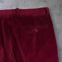 Load image into Gallery viewer, Gurteen 1784 Bold Red Corduroy Cord Straight Leg Trousers
