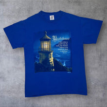 Load image into Gallery viewer, Early 00’s Delta Lighthouse Religious Quote John 12:46 Souvenir Graphic T-Shirt
