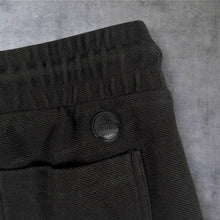Load image into Gallery viewer, Folk Clothing Trousers Mens M Black Cotton Twill Tapered Drawstring Elastic Waist
