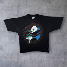Load image into Gallery viewer, Vintage Pure Art "Panda Plea" Animal Wildlife Graphic Black Single Stitch T-Shirt
