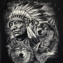 Load image into Gallery viewer, Early 00’s Rock Eagle Native American Wolf Animal Nature Graphic T-Shirt
