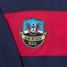 Load image into Gallery viewer, Vintage 90's Guess Georges Marciano Made In Korea Patch Logo Navy Blue Sweatshirt
