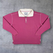 Load image into Gallery viewer, Early 00's Lazy Jacks "Fowey" Classic Pink Cotton 1/4 Zip Pullover Sweatshirt

