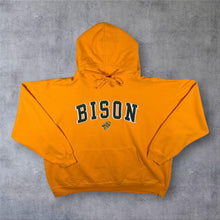 Load image into Gallery viewer, Old Varsity Brand "North Dakota State University" College Embroidered Yellow Hoodie
