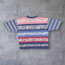 Load image into Gallery viewer, Vintage BHS Hawaiian Floral Pattern Pink Blue White Colour Block T-Shirt
