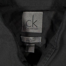 Load image into Gallery viewer, Calvin Klein "Slim Fit Non-Iron" Classic Black Long Sleeve Cotton Dress Shirt
