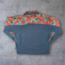 Load image into Gallery viewer, Vintage 90s Best Team Abstract Fleece Quarter Zip Colour Block Pullover Y2K Large
