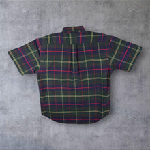 Load image into Gallery viewer, Vintage Tommy Hilfiger Tartan Plaid Check 1/4 Button Short Sleeve Button-Down Shirt
